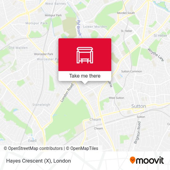 Hayes Crescent (X) map