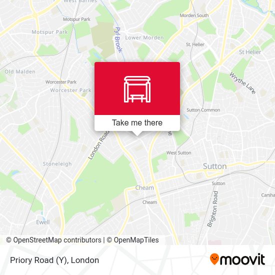 Priory Road (Y) map