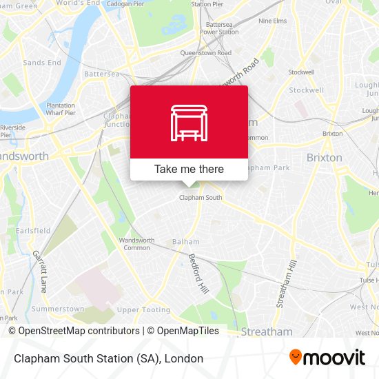 Clapham South Station (SA) map