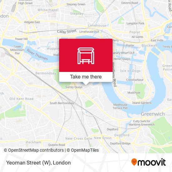 Yeoman Street (W) map