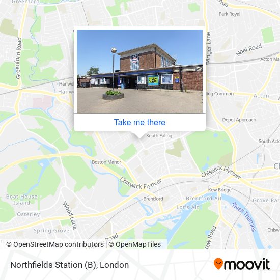 Northfields Station (B) map