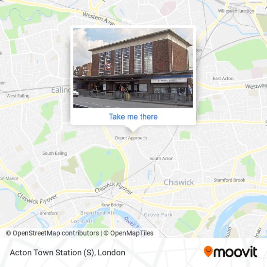 Acton Town Station map