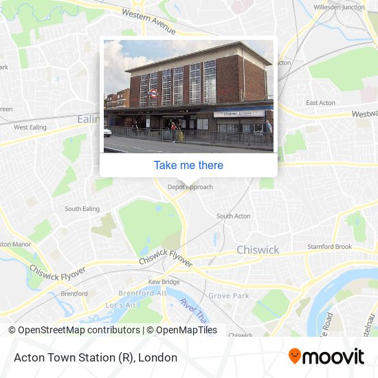 Acton Town Station (R) map