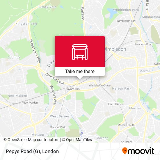 Pepys Road (G) map
