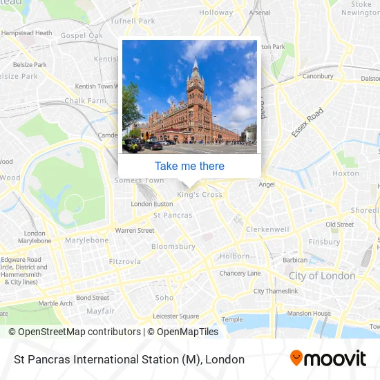 St Pancras International Station (M) map