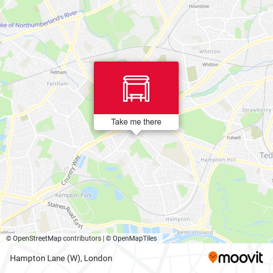 Hampton Lane (W) map