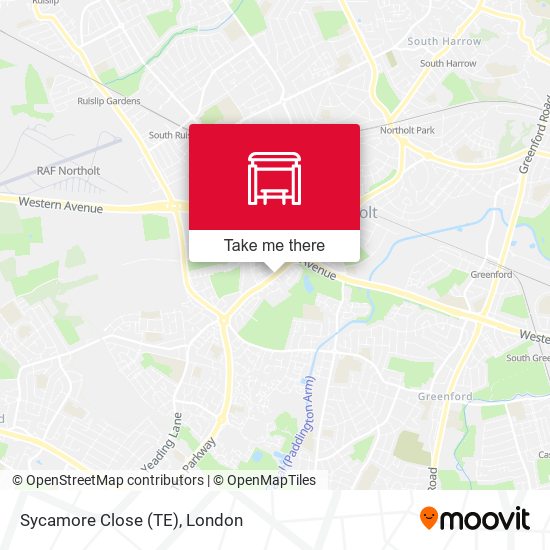 Sycamore Close (TE) map