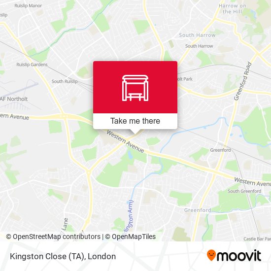 Kingston Close (TA) map