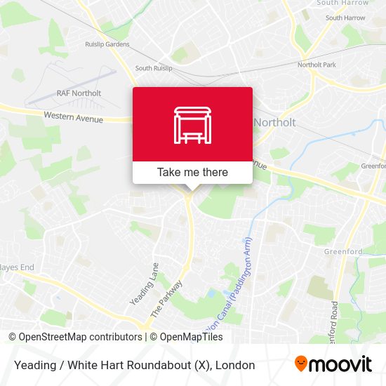 Yeading / White Hart Roundabout (X) map