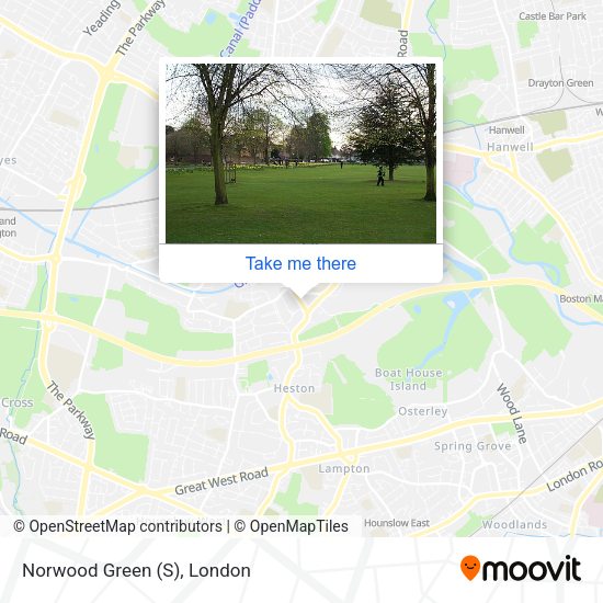 Norwood Green (S) map