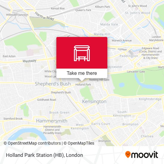 Holland Park Station (HB) map