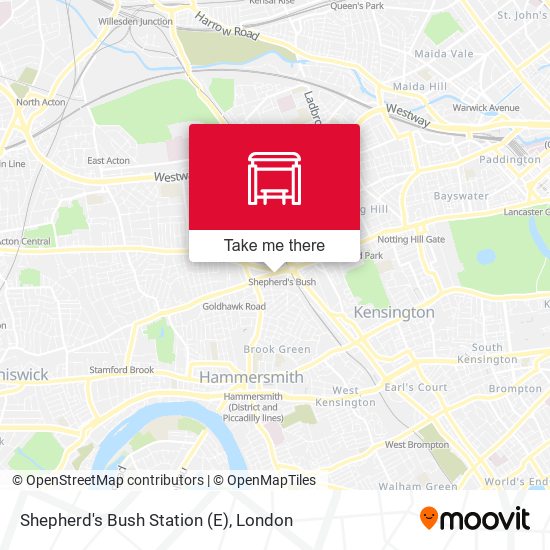Shepherd's Bush Station (E) map