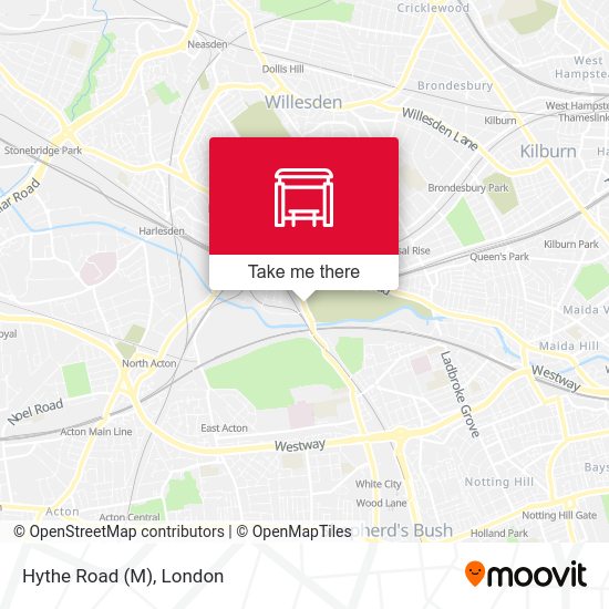 Hythe Road (M) map