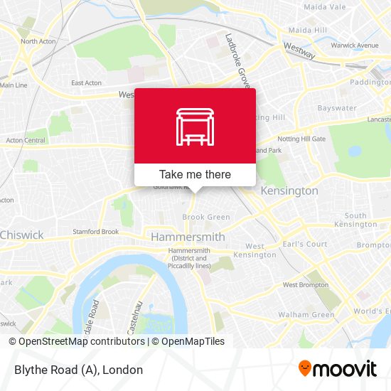 Blythe Road (A) map