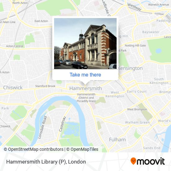 Hammersmith Library (P) map