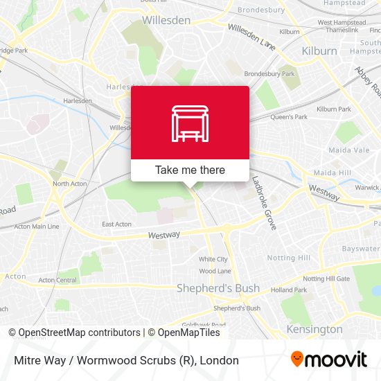 Mitre Way / Wormwood Scrubs (R) map