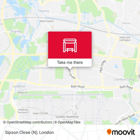 Sipson Close (N) map