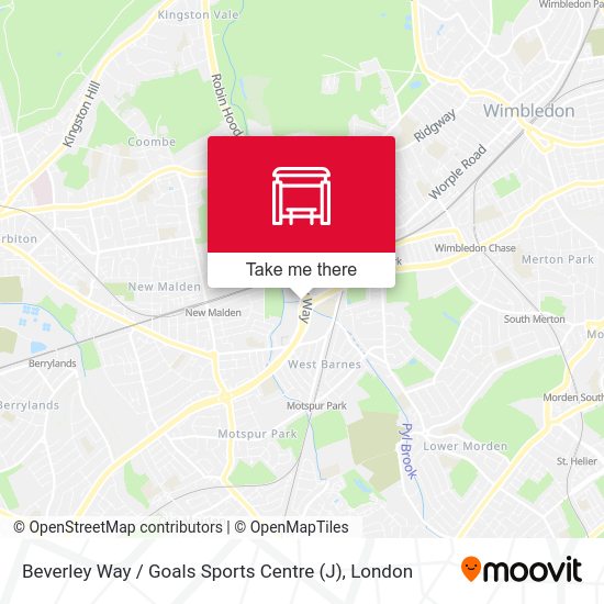 Beverley Way / Goals Sports Centre (J) map