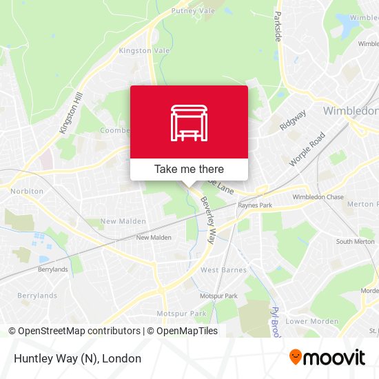 Huntley Way (N) map