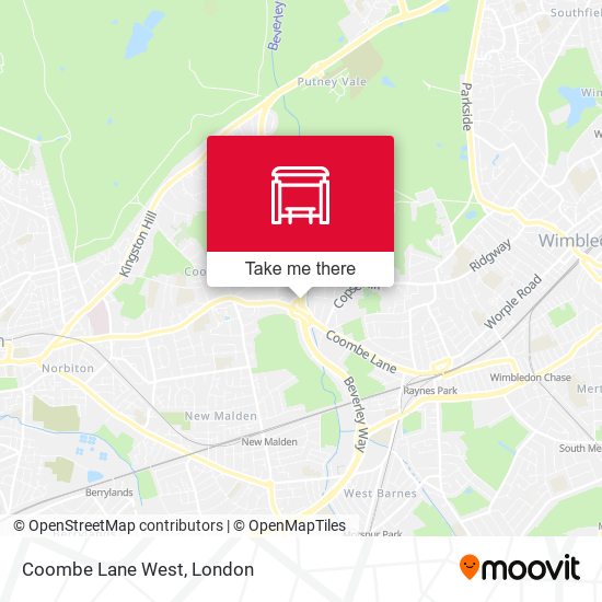 Coombe Lane West map