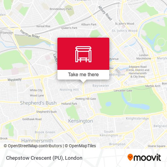 Chepstow Crescent (PU) map