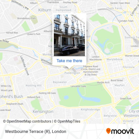 Westbourne Terrace (R) map