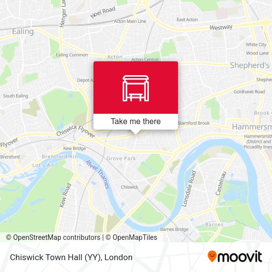 Chiswick Town Hall (YY) map