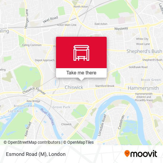 Esmond Road (M) map