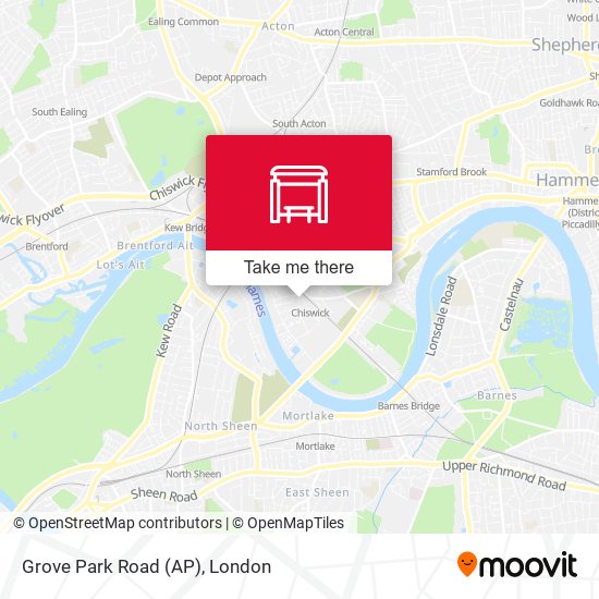 Grove Park Road (AP) map
