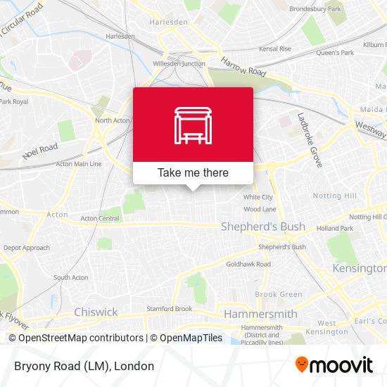 Bryony Road (LM) map