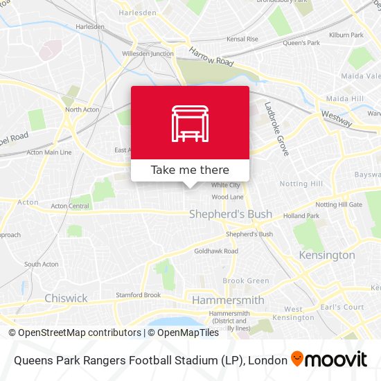 Queens Park Rangers Football Stadium (LP) map