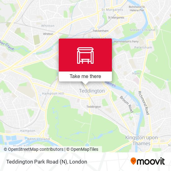 Teddington Park Road (N) map