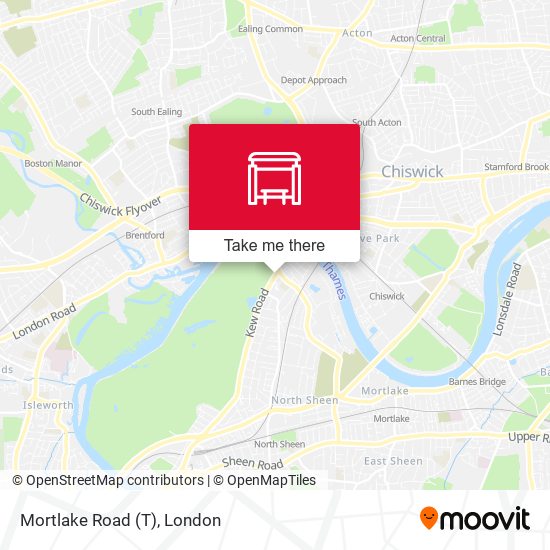 Mortlake Road (T) map