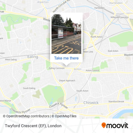 Twyford Crescent (EF) map