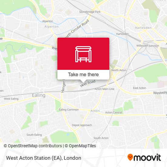 West Acton Station (EA) map