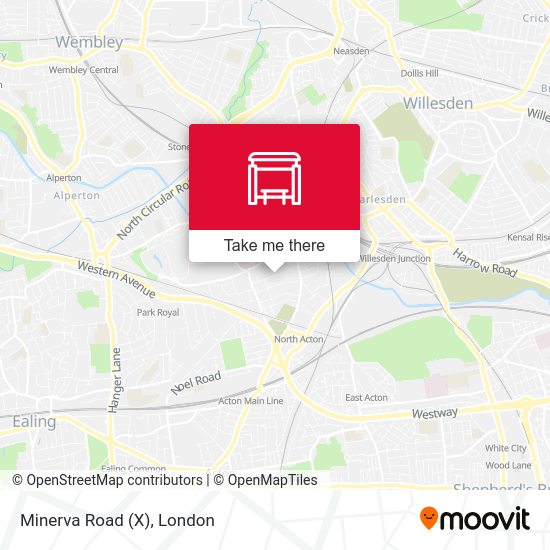 Minerva Road (X) map