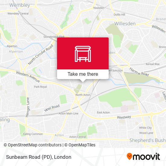 Sunbeam Road (PD) map