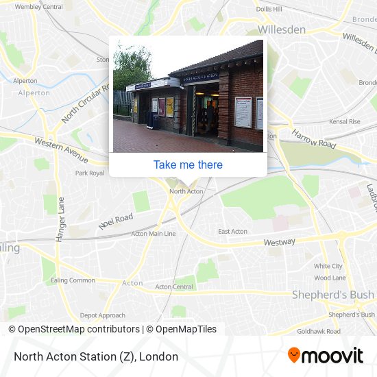 North Acton Station (Z) map