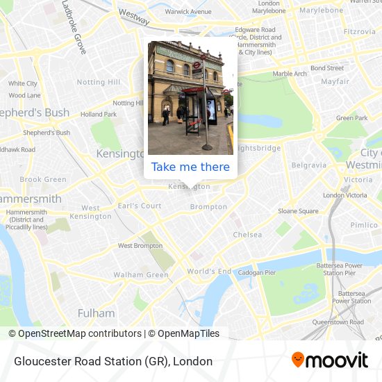 Gloucester Road Station (GR) map