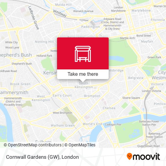Cornwall Gardens (GW) map