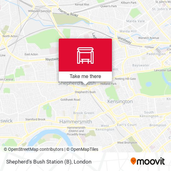 Shepherd's Bush Station map