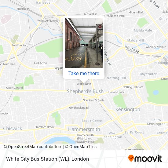 White City Bus Station (WL) map