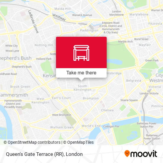 Queen's Gate Terrace (RR) map