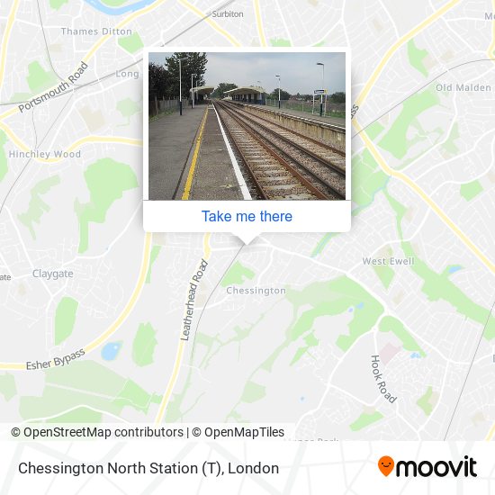 Chessington North Station (T) map