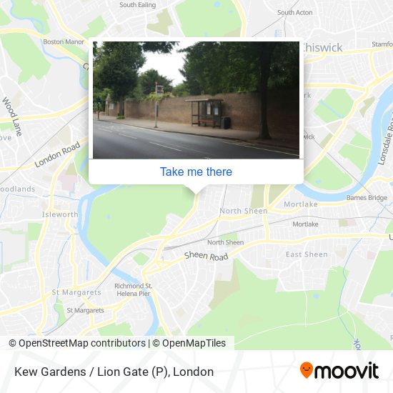 Kew Gardens / Lion Gate (P) map