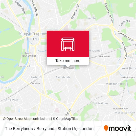 The Berrylands / Berrylands Station (A) map