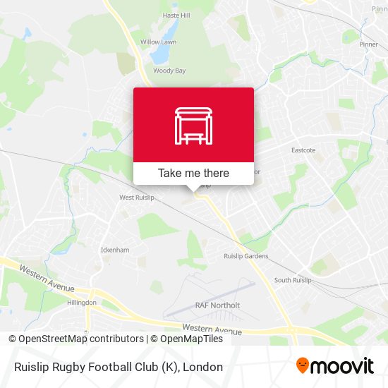 Ruislip Rugby Football Club (K) map