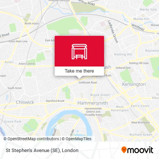 St Stephen's Avenue (SE) map
