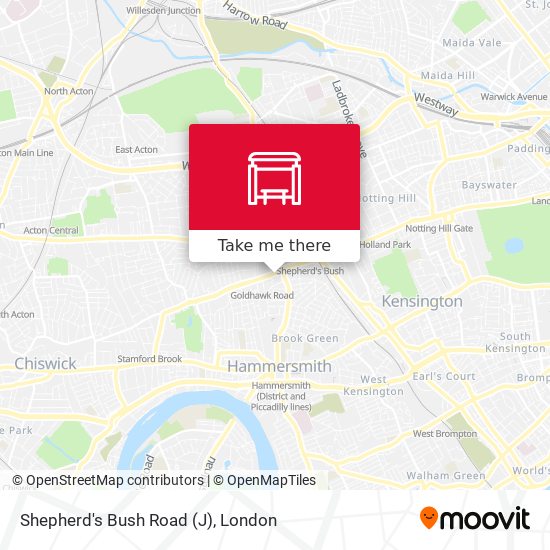 Shepherd's Bush Road (J) map