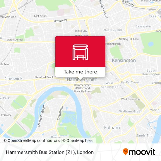 Hammersmith Bus Station (Z1) map